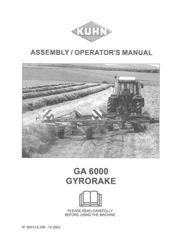 Kuhn Gyrorake GA 6000, GA6000 , Operator Manual
