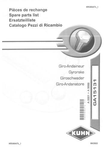 Kuhn Gyrorake GA15131 Parts Manual