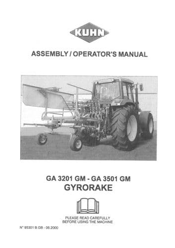 Kuhn Gyrorake GA3201GM, GA3501GM Operators Manual - GA3201 GA3501 GM