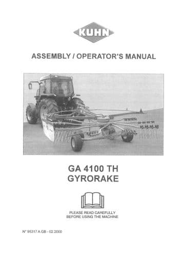 Kuhn Gyrorake GA4100 TH , GA4100TH, Operators Manual