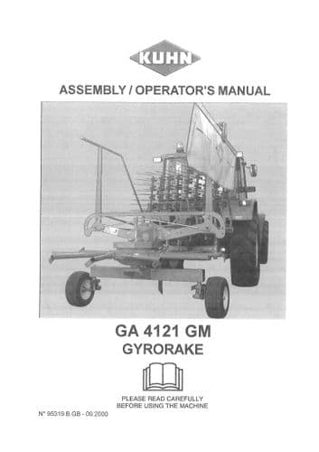 Kuhn Gyrorake GA4121GM, GA4121 GM, Operators Manual