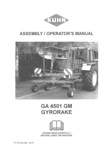 Kuhn Gyrorake GA4501 GM ,GA4501GM Operators Manual