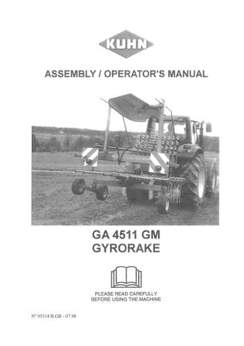 Kuhn Gyrorake GA4511GM , GA4511 GM Operators Manual