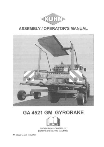 Kuhn Gyrorake GA4521GM, GA4521 GM Operators Manual