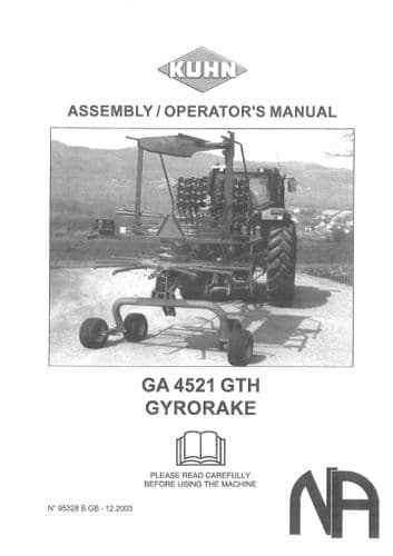 Kuhn Gyrorake GA4521GTH GA4521 GTH Operators Manual