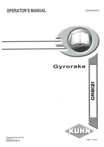 Kuhn Gyrorake GA8121 Operators Manual