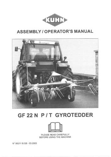 Kuhn Gyrotedder GF22 N P/T Operators Manual