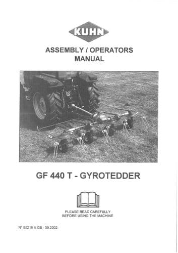 Kuhn Gyrotedder GF440T Operators Manual GF 440 T