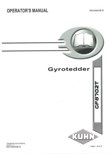 Kuhn Gyrotedder GF8702T Operators Manual