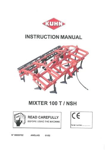 Kuhn Mixter 100 T/NSH Operators Manual