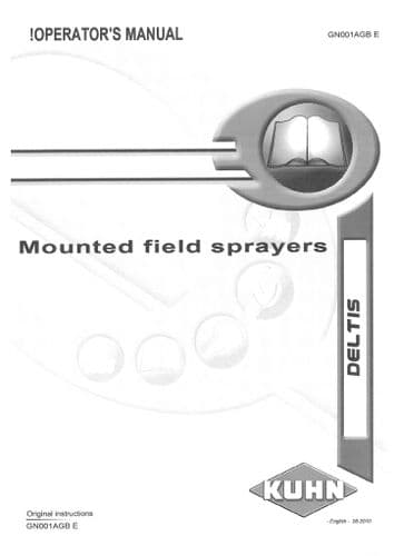 Kuhn Mounted Field Sprayer Altis Operators Manual