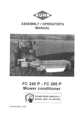 Kuhn Mower Conditioner FC240 P / FC280 P Operators Manual