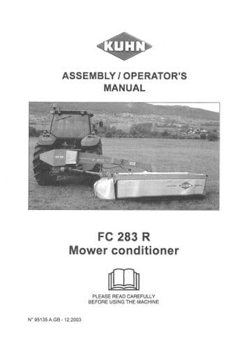 Kuhn Mower Conditioner FC283 R Operators Manual - FC283R