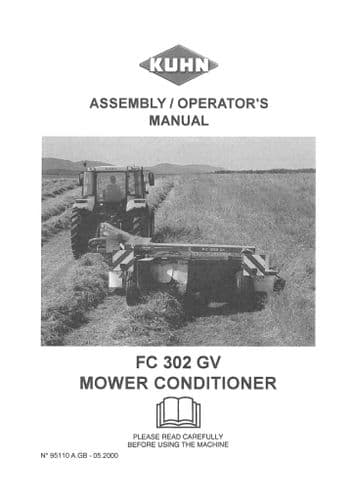 Kuhn Mower Conditioner FC302 GV Operators Manual