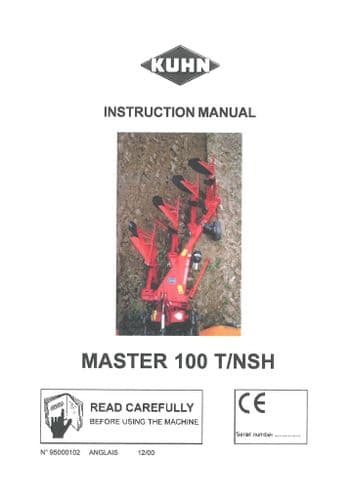 Kuhn Plough Master 100 T/NSH Operators Manual