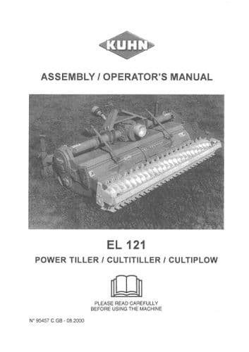 Kuhn Power Tiller EL121 Operators Manual
