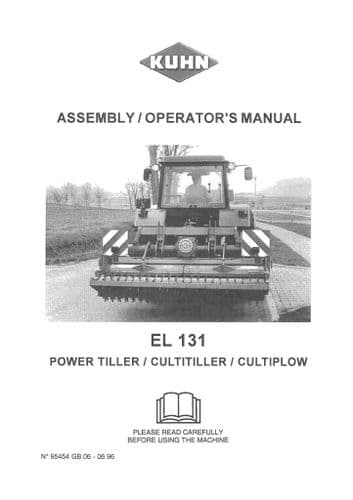 Kuhn Power Tiller EL131 Operators Manual