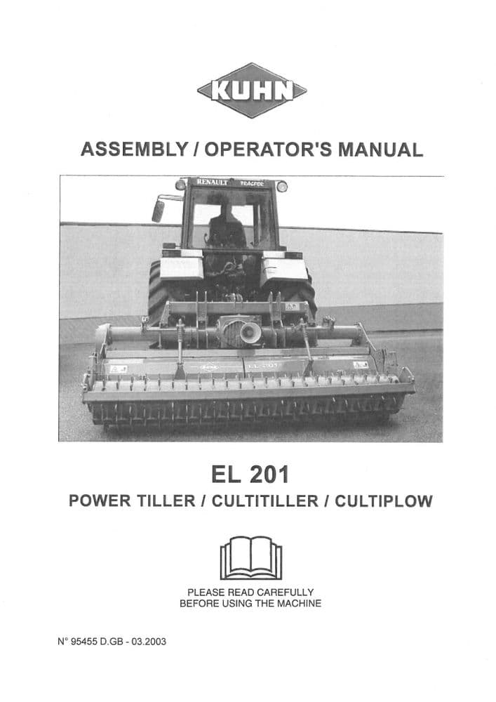 Kuhn Power Tiller EL201 Operators Manual