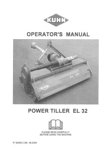 Kuhn Power Tiller EL32 Operators Manual