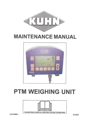 Kuhn PTM Weighing Unit Operators Manual