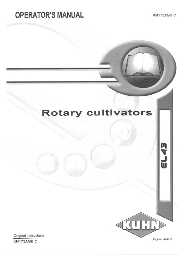 Kuhn Rotary Cultivator EL43 Operators Manual