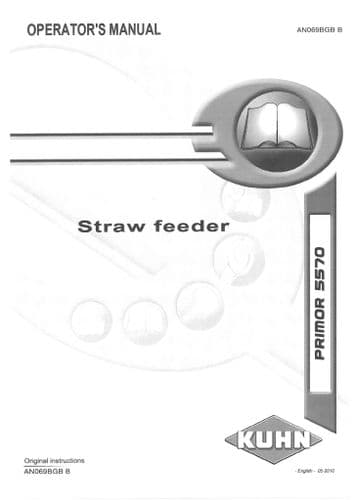 Kuhn Straw Feeder Primor 5570 Operators Manual