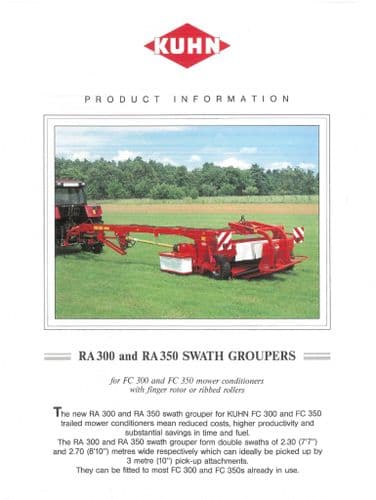 Kuhn Swath Grouper RA300 & RA350 Brochure