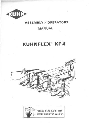 Kuhn Tedder Kuhnflex KF4 Operators Manual