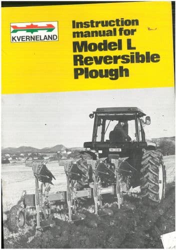 Kverneland Reversible Plough Model L Operators Manual - ORIGINAL