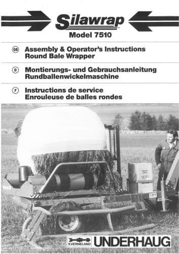 Kverneland Silawrap Bale Wrapper - Models 7510 Operators Manual