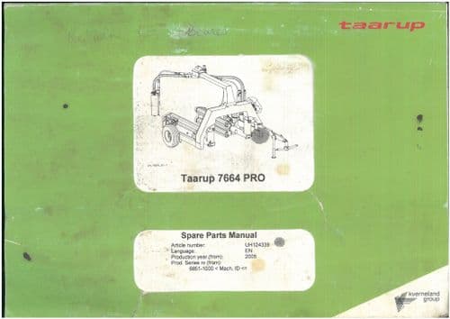 Kverneland Taarup Bale Wrapper 6774 PRO Parts Manual