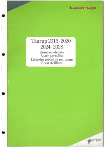 Kverneland Taarup Mower 2016 2020 2024 2028 Parts Manual