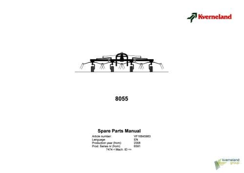 Kverneland Taarup Tedder Rake 8055 Parts Manual