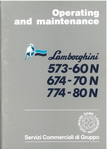 Lamborghini Tractor  573-60N, 674-70N and 774-80N Operators Manual