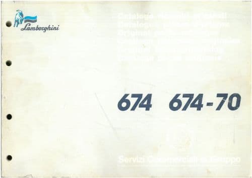 Lamborghini Tractor 674, 674-70  Parts Manual - 674, 674-70