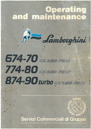 Lamborghini Tractor 674-70 Grand Prix 774-80 Grand Prix 874-90 Turbo Grand Prix  Operators Manual