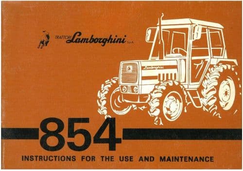Lamborghini Tractor 854 Operators Manual