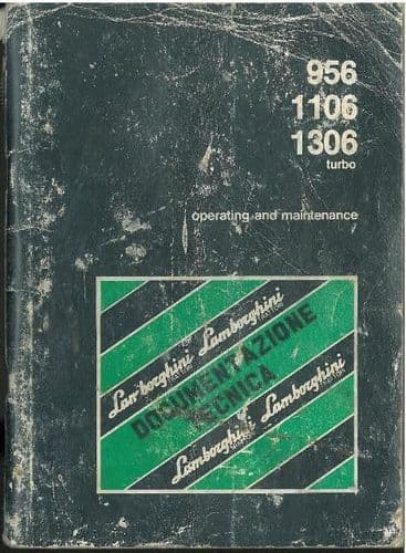 Lamborghini Tractor 956, 1106 & 1306 Turbo Operators Manual
