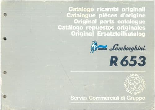 Lamborghini Tractor R653 Parts Manual - R 653