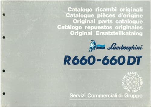 Lamborghini Tractor R660 660DT Parts Manual - R 660 DT
