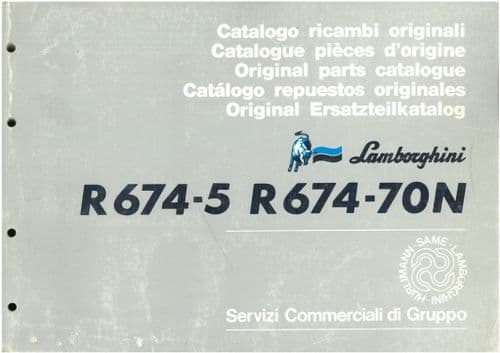 Lamborghini Tractor R674-5, R674-70N Parts Manual - 674, 674-70N