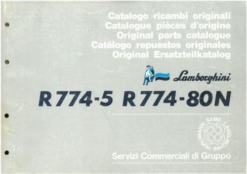 Lamborghini Tractor R774-5, R774-80N Parts Manual - R 774, 774-80N