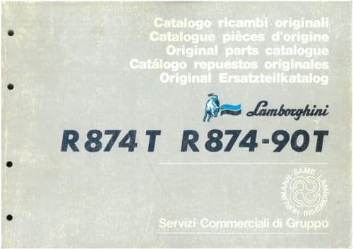 Lamborghini Tractor R874T, R874-90T Parts Manual - R 874 T, 874-90T