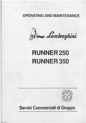 Lamborghini Tractor  Runner 250 & 350 Operators Manual