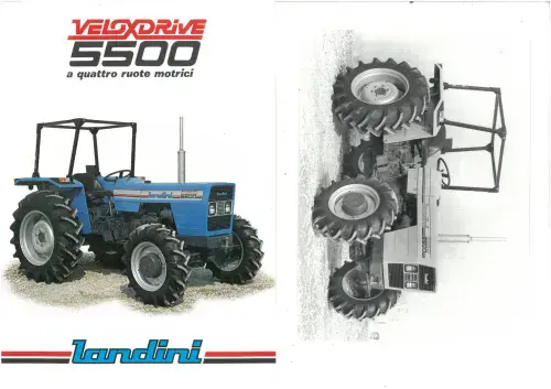Landini Tractor 5500 Veloxdrive 4WD Brochure + Photo - IN ITALIAN