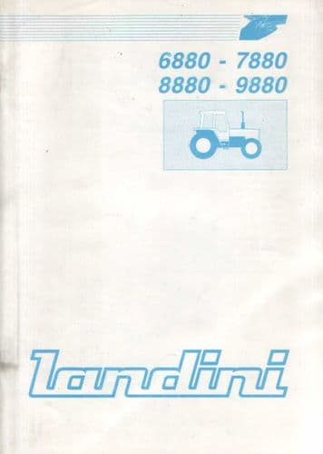 Landini Tractor 6880 7880 8880 9880 Operators Manual