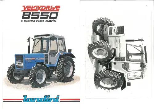 Landini Tractor 8550 Veloxdrive 4WD Brochure + Photo - IN ITALIAN