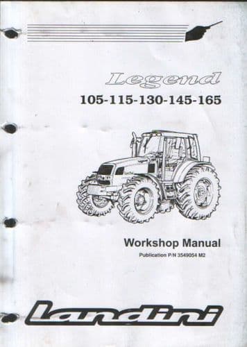 Landini Tractor Legend 105 115 130 145 165 Workshop Service Training Manual