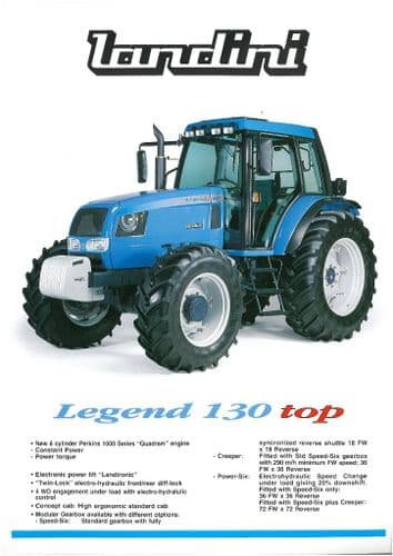 Landini Tractor Legend 130 Top Brochure