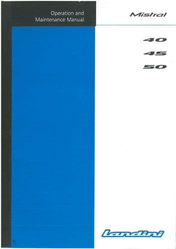 Landini Tractor Mistral 40 45 50 Operators Manual